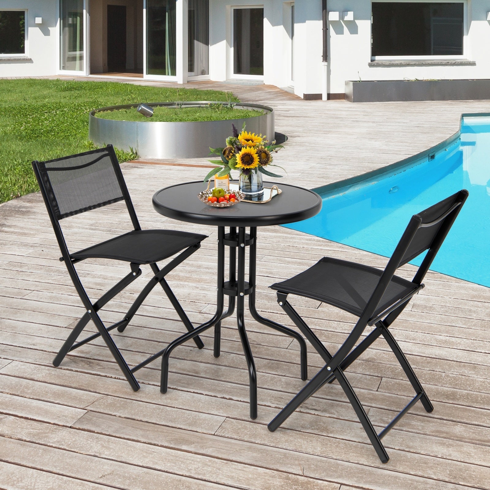 Table and chair discount set for backyard