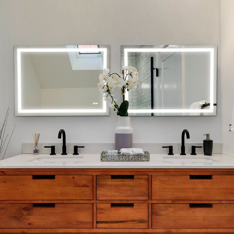 LED Bathroom Mirror 48x 36  Inch with lights, anti-Fog & Dimming Led Bathroom Vanity Mirror