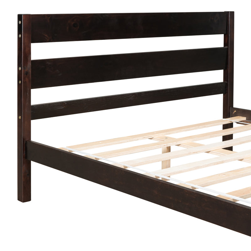 Full Bed with Headboard and Footboard,Espresso